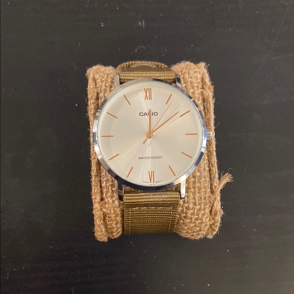 Casio Men's Watch with Brown Strap